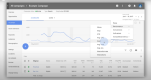 Google Ads provides a variety of filters and categories of data for your campaign performance
