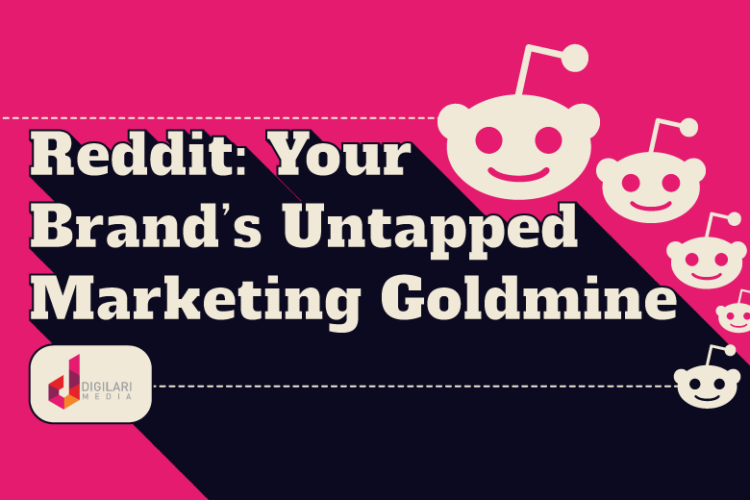 Cover of Digilari Media’s Reddit Business Guide highlighting Reddit as a powerful platform for authentic brand engagement and untapped marketing opportunities.